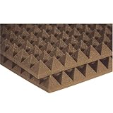 Auralex 2PYR24BRO 2 Studiofoam Pyramid Panels in Brown 12-2'x4'x2 panels