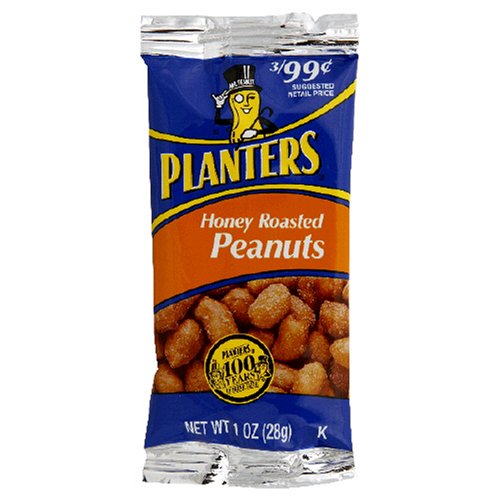 Planters Honey Roasted Peanuts, 1-Ounce Packages (Pack of 72) by Planters