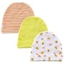 Luvable Friends 3-Pack Infant Caps-Yellow - Newborn