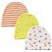 Luvable Friends 3-Pack Infant Caps-Yellow - Newborn