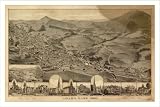 Historic Adams, Massachusetts, c. 1882, Bird's Eye View Map, Unframed, XL CANVAS