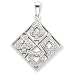 Sterling Silver Playing Cards CZ Pendant