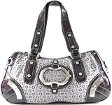 Guess Kismet Logo Large Handbag in Plum