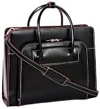 McKlein Lake Forest Italian Leather Ladies' Briefcase - Red