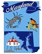 Maryland Applique Garden Size Applique Flag
