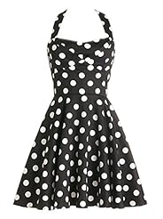 Cotton Vintage Polka Dot Print Evening Dress/Prom Dress/Wedding Party Dress 