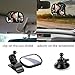 BOGZON Automotive Safety Back Seat Rear View Mirror, Multiple Baby Universal Car Blind Spot Mirror with Clip & Sucker, Easy to Watch Your Children in the Car, Black Color