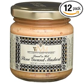 Willamette Valley Mustards And Marinades Sweet N Hot Stone Ground, 3.25-Ounce Glass (Pack of 12)