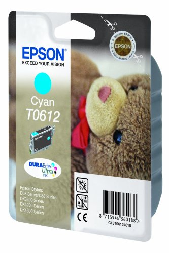 Epson Original T061240  Cyan Ink Cartridge for Stylus D68/D88/DX3800/DX4200/DX4800 (Teddy)