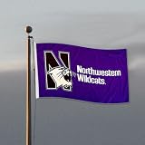 Northwestern Wildcats Double-Sided 3x5 Flag