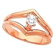14K Rose Gold Diamond Solitaire Engagement Ring - 0.25 Ct.