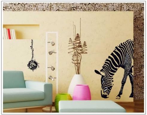 NiceSee Zebra Lower Its Head in Left Side Mural Home Art Decor Fashion