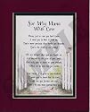 "For My Nana with Love" Touching 8x10 Poem, Double-matted in Burgundy Over Dark Green and Enhanced with Watercolor Graphics.
