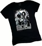 SG-U Cast -- Stargate Universe Crop Sleeve Fitted Juniors T-Shirt