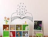 Books Education Wall Vinyl Decal Library School Wall Sticker Classroom Interior Living Room Window Decals Housewares Design Custom Decals Door Stickers Wall Graphics 25(lbc)