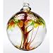 Kitras Art Glass - AUTUMN TREE OF ENCHANTMENT WITCH BALL - Old English - Hand Blown Glass Hanging Ornament-OR-TREE-06-AU