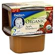 Gerber 2nd Foods Tender Harvest Organic Apple & Strawberry, 2-Count, 3.5-Ounce Tubs (Pack of 16)
