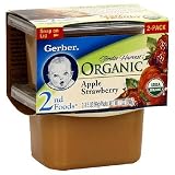 Review Gerber  / Gerber 2nd Foods Tender Harvest Organic Apple & Strawberry, 8-Count, 2-Pack, 3.5-Ounce Unit (Pack of 2)