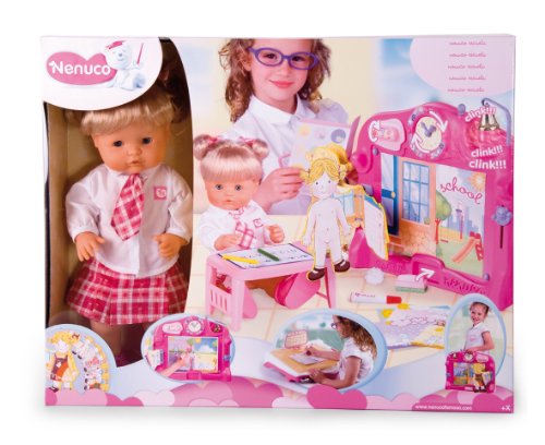 Imagen 2 de Famosa Nenuco Escuela con un muñeco - Set de escuela de juguete para muñecos Nenuco con maletín, accesorios y 1 muñeco