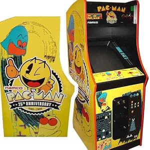 Pacman 25th Anniversary Classic Arcade Game - 25in Color Monitor Upright Cabinet - Ms. Pacman,... by 