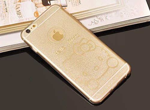 (CLEAR) Hello Kitty case for IPHONE6 PLUS(5.5 IN) /Slim lightweight /Glitter Design-Retail packaging + SNK stylus pen
