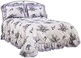Lilac Bouquet Ruffled Quilted Bedding