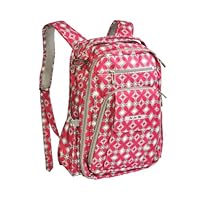 Ju-Ju-Be Be Right Back Backpack Diaper Bag with Insulated Bottle Pockets, Pink Pinwheels