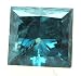 Princess Cut Loose Diamond (1.22 Ct, BLUE-GREEN(IRRADIATED) Color ,I1 Clarity)