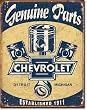 Chevy Parts - Pistons Metal Tin Sign 16" X 12.5"