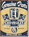 Chevy Parts - Pistons Metal Tin Sign 16" X 12.5"