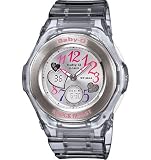 Casio Womens BGA101-8B Baby G Multi Color Dial and Clear Grey Resin Strap Watch
