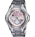 Casio Women's BGA101-8B Baby G Multi Color Dial and Clear Grey Resin Strap Watch