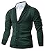 HARRISON83 Mens Slim Fit Basic Button Up Shawl Collar Knit Cardigan Sweater