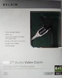 Belkin PureAV AV22300-06 6-Foot HDMI-to-HDMI Audio Video Cable