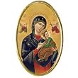 Car Visor Clip - Our Lady of Perpetual Help - 1.75"x1.0" - Clip on