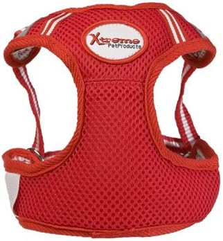 Comfort Harness adjustable with an ergonomic fit to allow for maximum mobility - for dogs 40-60 lbs - best harness out there - Red