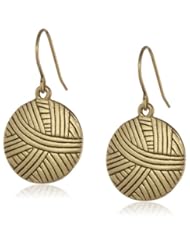 The SAK Batik Basic Dangle Gold Drop Earrings