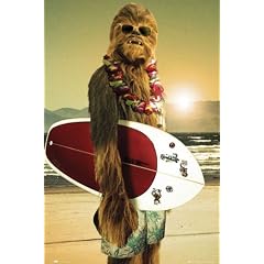 Empire 498694 Star Wars - Chewie Surf Fun Spa� Sport Surfen Poster Plakat Druck - Gr�sse 61 x 91.5 cm