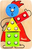 Voila Wooden Stacking Colorful Clown