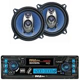 Pyle Vehicle Radio Player and Speaker Package for Home, Studio, Car, Van, Truck,...