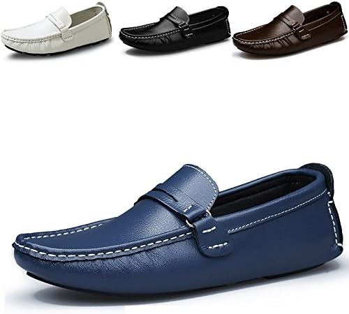 Men's Casual Genuine Leather Flats Mens Driving shoes Men Mocassins Size 38-47