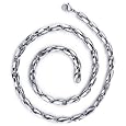 Absolutely Stylish: Mens Stainless Steel Puff Link 20 Inch Chain Necklace Free Shipping