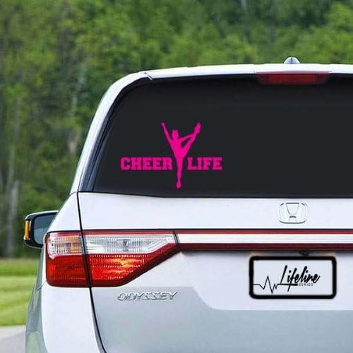 Pink Cheerleading Decal - Cheer Decal Girl Salt Car Decal Life