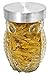 Circleware Clear Glass Owl Shaped 42oz Large Biscotti Cookie Storage Canister Display Jar
