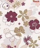 Rasch Tapete 739428 Vliestapete Blumenmuster ""Flip Flop Generation"" rot-beige modern