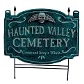 Haunted Valley Cemetery Lawn Sign