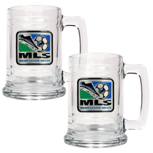 Major League Soccer "Logo" MLS 2pc 15oz Glass Tankard Set - Primary Team Logo