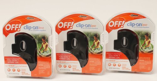 Off! Clip on Mosquito Repellent Fan - Black Pack of 3