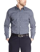 John Henry Men's Long Sleeve Diamond Print Woven Shirt