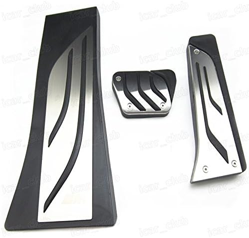 3x LHD AT Footrest Fuel Brake Pedals Plate Cover for BMW X5/E70 X6/E71 2007-2013